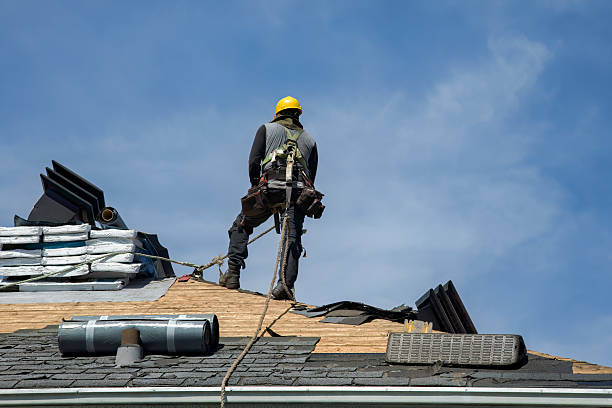 Professional Gutter Installation technician working in Locust Hill, VA